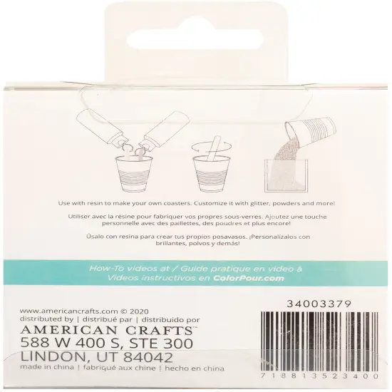 American Crafts Color Pour Resin Coasters 3/Pkg-Tray {3}