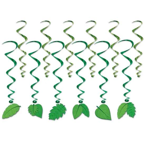 Tropical Leaves Whirls, (Pack Of 6) {1}