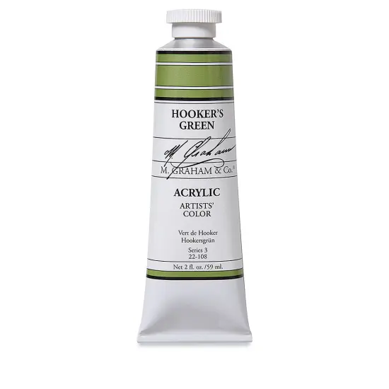 M. Graham Artists' Acrylics - Hooker's Green, 2 oz tube {2}