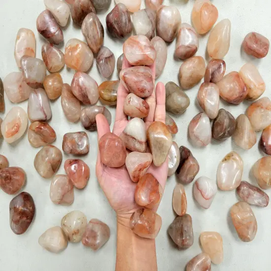 Tumbled Fire Quartz Crystal Stones From Madagascar {1}