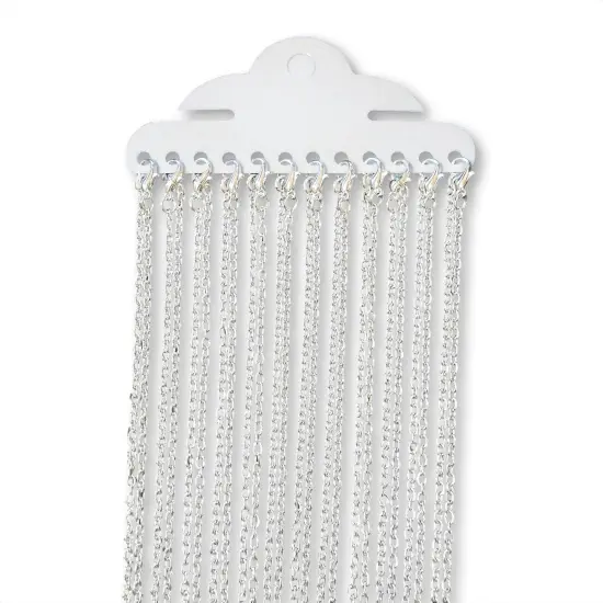 12 or 72 Pieces: 24" Pre-made Silver Plated Necklace Chains {3}