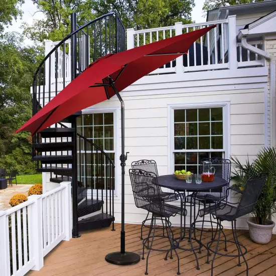 Costway 10 FT Patio Umbrella Patio Market Steel Tilt W/ Crank Outdoor Yard Garden {3}