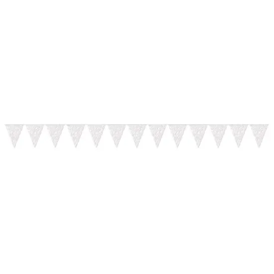 Snowflake Pennant Banner (Pack Of 12) {1}