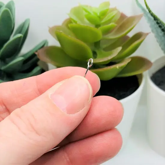 100 or 500 Pieces: 16 mm Stainless Steel Silver Eye pins, 21 gauge {4}