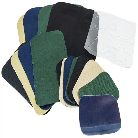 SINGER Iron-On Patches Repair Kit 16/Pkg-Assorted Colors {2}