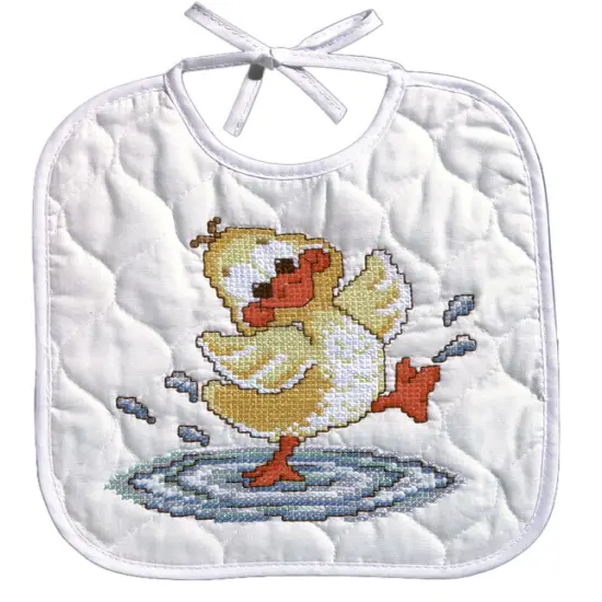 Janlynn Stamped Bib Cross Stitch Kit 9.5"X11"-Just Ducky {2}
