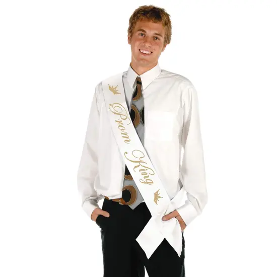 Prom King Satin Sash (Pack of 6) {1}