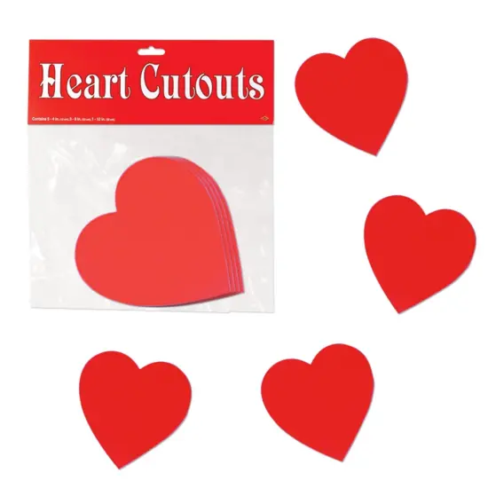 Pkgd Printed Heart Cutouts (Pack of 24) {1}
