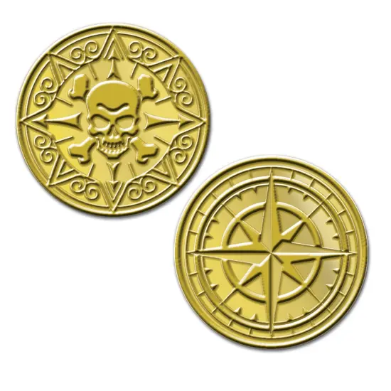 Plastic Pirate Coins, (Pack Of 12) {1}
