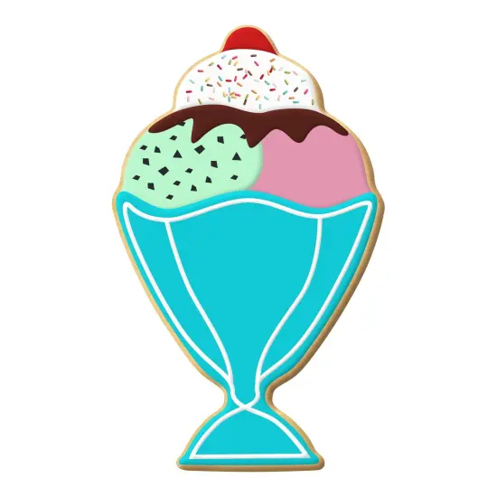Ice Cream Sundae Cookie Cutter 5 in B1610, CookieCutter.com, Tin Plated Steel, Handmade in the USA {2}