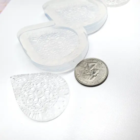 Mandala Style Dangle Earring Mold(C2) {2}