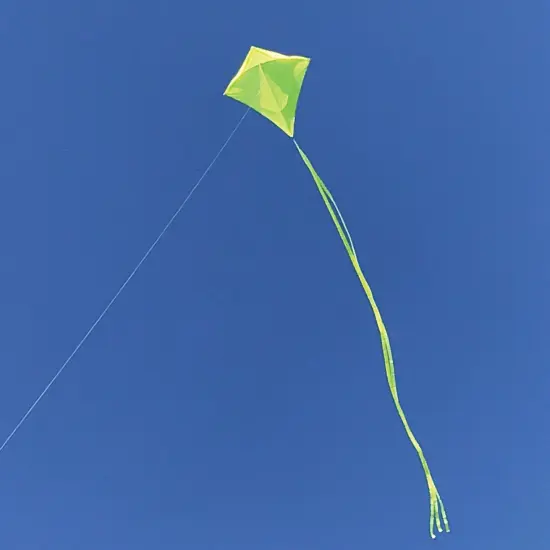 In the Breeze 3296 - Lemon 30 Inch Diamond Kite - Solid Yellow, Fun, Easy Flying Kite {2}