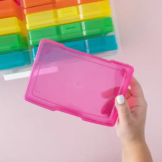 We R Craft & Photo Translucent Plastic Storage-15"X12"X5", W/16 Mini Cases {7}