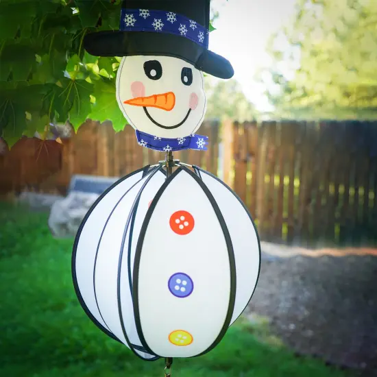 In the Breeze Snowman with Hat Hanging Ball Spinner, Holiday Wind Spinner, 2496 {2}
