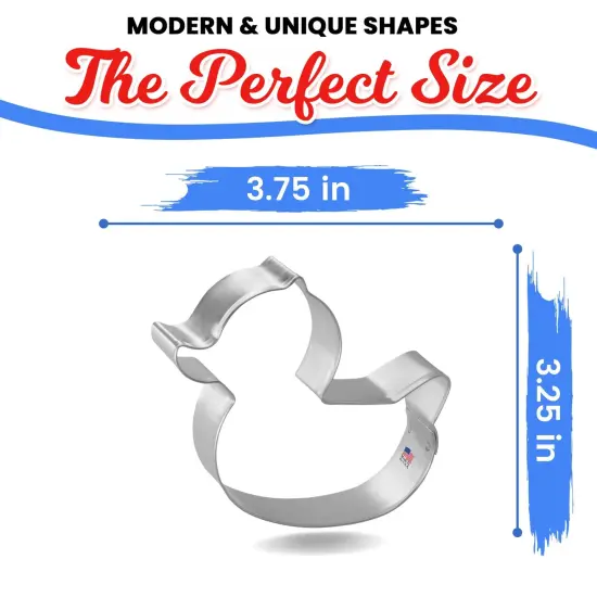 Rubber Duck Cookie Cutter 3.75", CookieCutter.com, Tin Plated Steel, Handmade in the USA {2}
