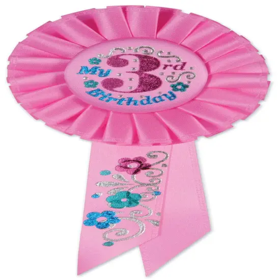 My 3rd Birthday Rosette (Pack of 6) {1}