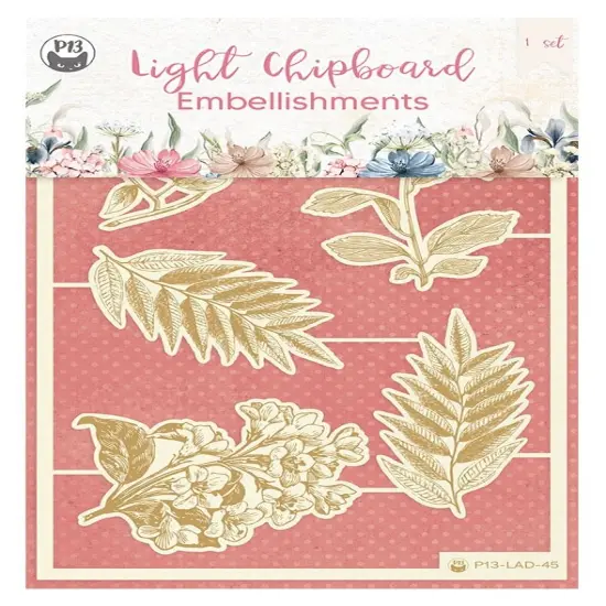 P13 Die-Cut Chipboard Embellishments 4"X6"-Lady's Diary #02, 5/Pkg {1}