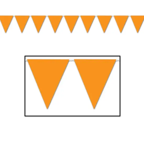 Orange Pennant Banner (Pack Of 12) {1}