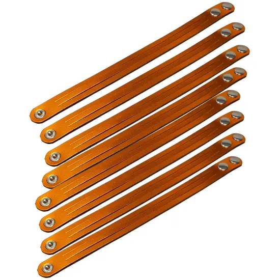 8 Pack Mystery Braid Leather Bracelet, Metallic Leather DIY Tricky Braid Bracelets Apricot {1}