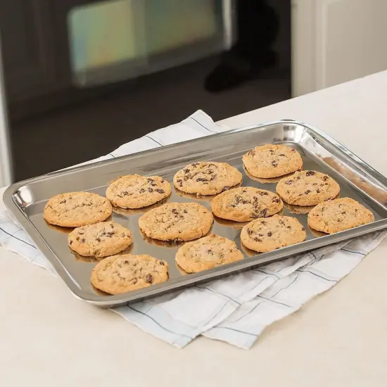 Stainless Steel Cookie Sheet Pan Serving Tray 6.75 x 12.125 in {6}