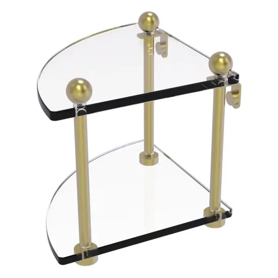 Two Tier Corner Glass Shelf - Pr-3-Sbr {1}