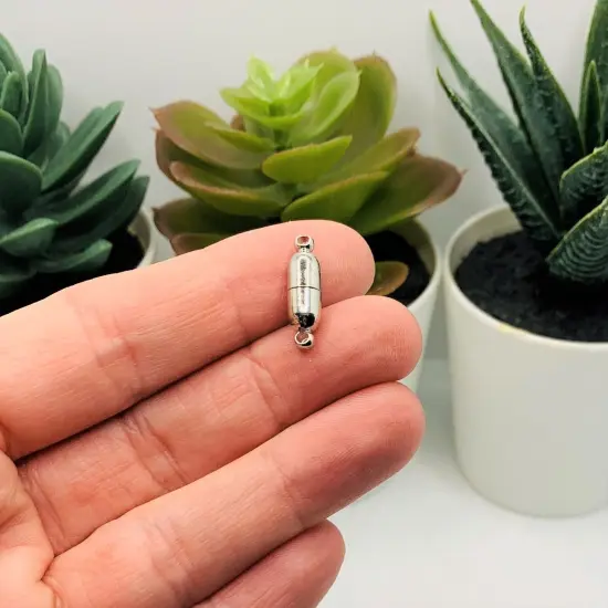 4, 20 or 50 Pieces: Magnetic Silver Bullet Jewelry Clasps {2}