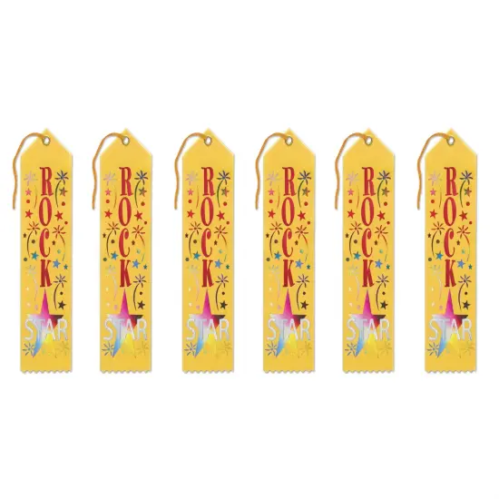 Rock Star Award Ribbon (Pack of 6) {1}