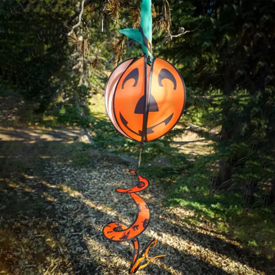 In the Breeze Pumpkin with Hat Hanging Ball Spinner, Halloween Wind Spinner, 2497 {2}