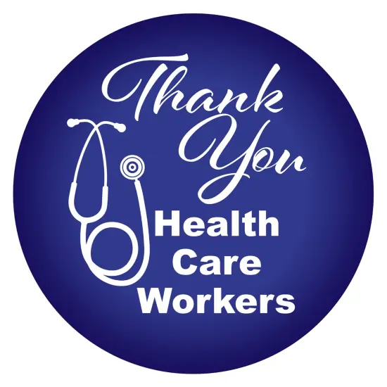 Thank You Health Care Workers Button, (Pack of 6) {1}