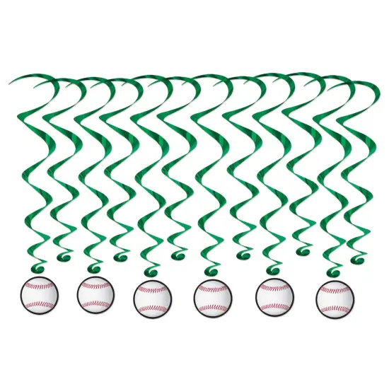 Baseball Whirls, (Pack Of 6) {1}
