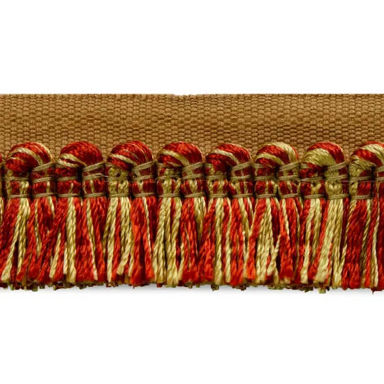 5 Yards of Heavy Premiun Cut Fringe - Acorn Multi | 5 yard cut Cranberry Multi {1}