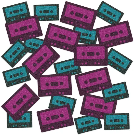 Cassette Tape Deluxe Sparkle Confetti, (Pack Of 12) {1}