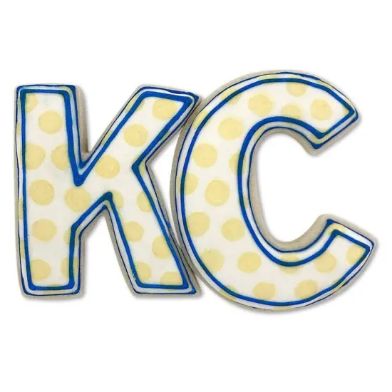 CookieCutter.com Letters KC Cookie Cutter 2 Pc Set HS0451 with Recipe Card, Tin Plate Steel, Made in the USA {3}