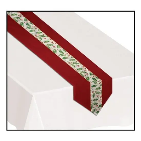 Christmas Holly Fabric Table Runner (Pack of 6) {1}