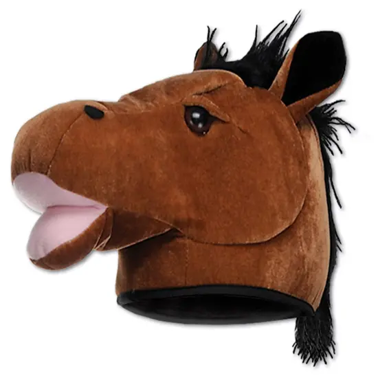 Plush Horse Head Hat (Pack of 6) {1}