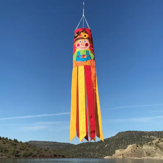 In the Breeze 5140 Scarecrow 40 Inch Windsock - Outdoor Fall Decoration {2}