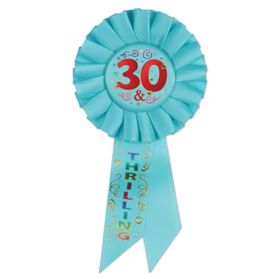 30 & Thrilling Rosette (Pack of 6) {1}