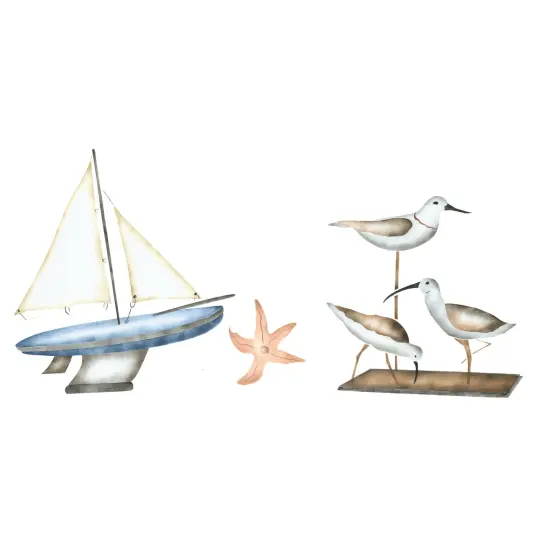 Shore Birds Wall Stencil | 2863 by Designer Stencils | Animal & Nature Stencils | {1}