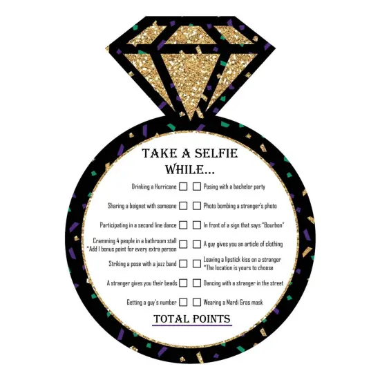 Big Dot of Happiness Nola Bride Squad - Selfie Scavenger Hunt - New Orleans Bachelorette Party Game - Set of 12 {3}