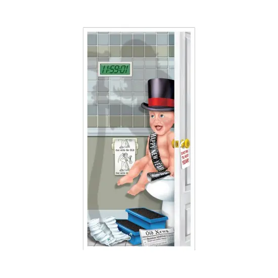Happy New Year Restroom Door Cover (Pack of 12) {1}