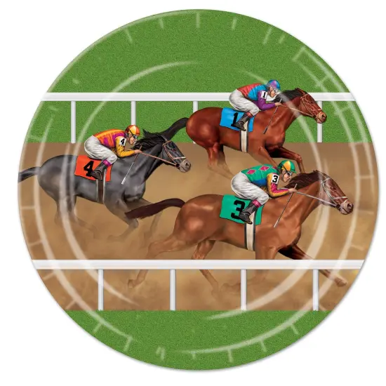 Horse Racing Plates (Pack of 12) {1}