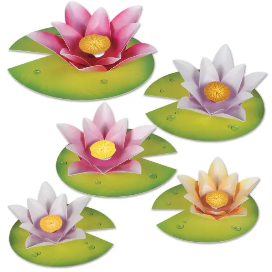 Water Lily Paper Flowers, (Pack of 12) {1}