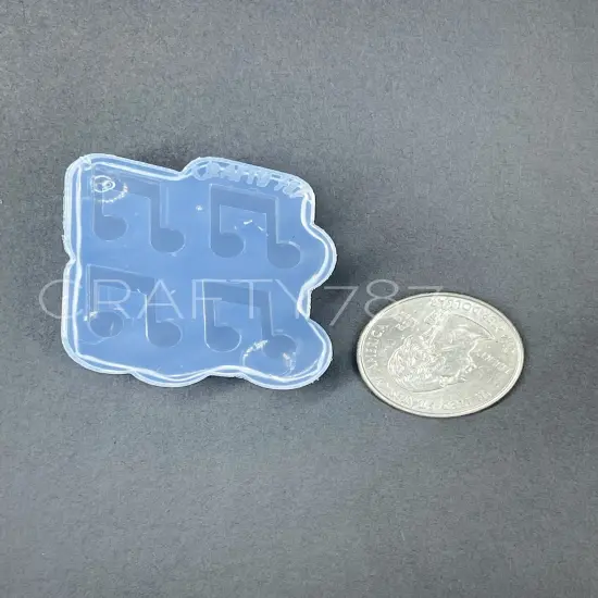 Musical Note Stud Earrings Silicone Mold(B12) {2}