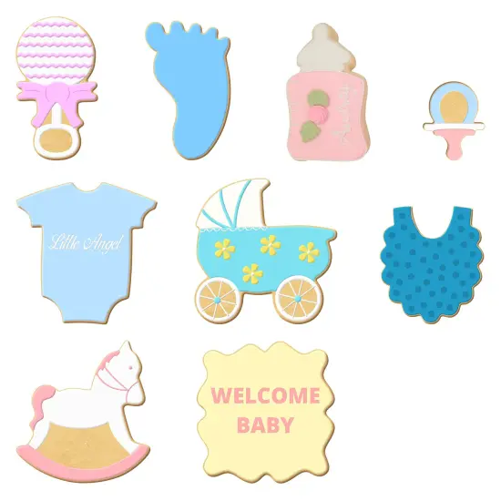 Baby Shower Cookie Cutter 10 Pc Set, CookieCutter.com, Tin Plated Steel, Handmade in the USA {4}