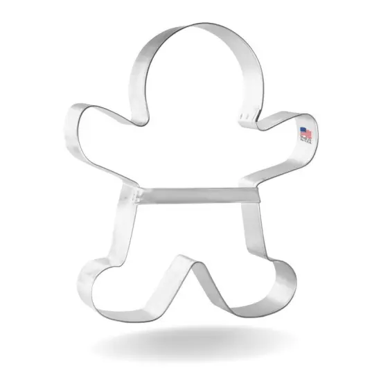 CookieCutter.com Large Gingerbread Man Cookie Cutter 5.5 in with Sturdy Brace, Made in the USA {1}