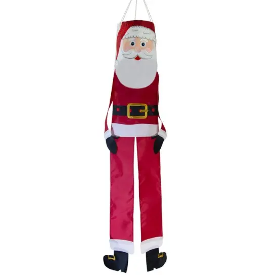 In the Breeze Lil' Santa Claus 40 Inch Windsock - Hanging Christmas Decoration - Outdoor Holiday décor {1}