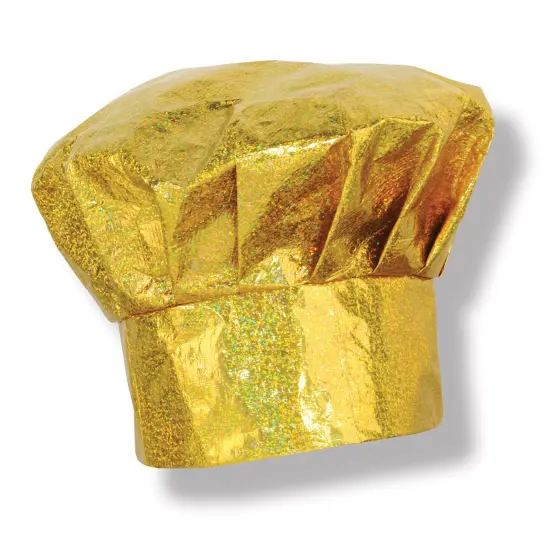Prismatic Gold Chefs Hat, (Pack of 6) {1}