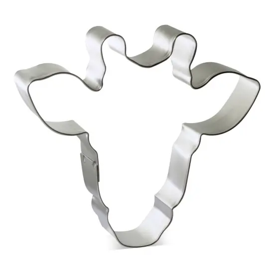 Giraffe Face Cookie Cutter 4.25 in B1578, CookieCutter.com, Tin Plated Steel, Handmade in the USA {1}