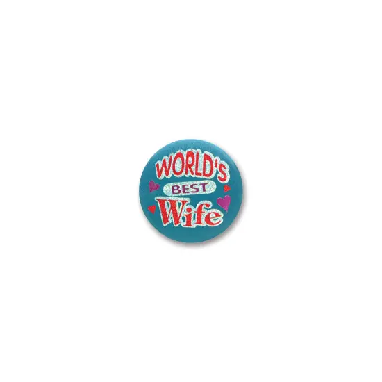 World's Best Wife Satin Button (Pack of 6) {1}