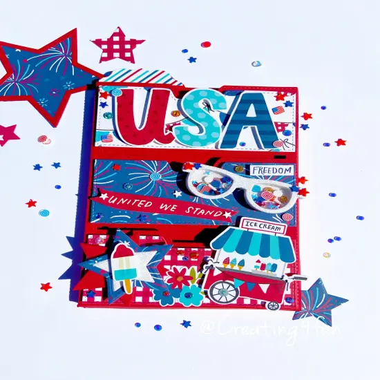 Buttons Galore Sprinkletz Embellishments for Crafts, Tiny Polymer Clay Shapes & Unique Designs - Star Spangled - 3 Pack {5}